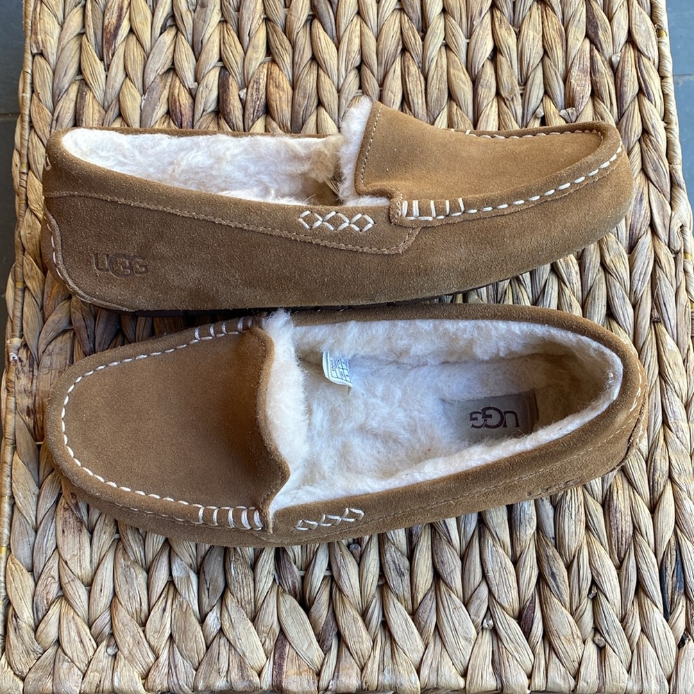 UGG Ansley Women’s leather slipper in Chestnut I